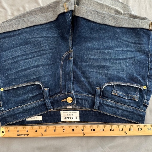 FRAME Shorts Le Cuttoff Denim Shorts Womens Size 28 Beach Weekend Made in USA - Picture 10 of 16